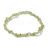 Natural Olive Jade Chips Beaded Stretch Bracelets for Women BJEW-JB10046-02-2