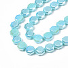Electroplate Opaque Solid Color Glass Beads Strands EGLA-N002-27-A05-3