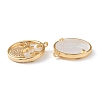 Real 18K Gold Plated Brass Micro Pave Clear Cubic Zirconia Pendants ZIRC-Z007-22C-2