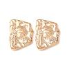 Brass Micro Pave Clear Cubic Zirconia Pendants CU-CBAD58F-02G-1