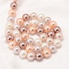 Round Shell Pearl Bead Strands X-BSHE-L011-6mm-L020-3
