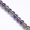 Electroplate Crystal Glass Round Beads Strands EGLA-F037-6mm-A-2