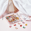 SUNNYCLUE 100Pcs 10 Colors Alloy Enamel Charms ENAM-SC0002-90-7