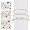 220Pcs 3 Styles Brass Textured Beads KK-ME0002-68S-1