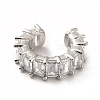 Cubic Zirconia Tennis Cuff Earrings LS-EJEW-K093-09P-05-2
