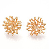 Brass Stud Earring Findings KK-T038-494G-2