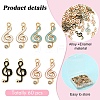 60Pcs 4 Colors Alloy Enamel Pendants ENAM-YW0005-58-3