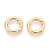 Brass Spring Gate Rings KK-T078-20G-03-1
