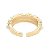 Brass Cubic Zirconia Open Cuff Rings for Women RJEW-U002-01G-3