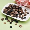 600Pcs 6 Styles Dyed Donut Coconut Beads COCB-FW0001-01-5