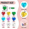 18Pcs 9 Colors Glass Heart Pendants GLAA-TA0003-29-4