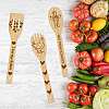 6Pcs Bamboo Spoons & Knifes & Forks AJEW-WH0411-005-4