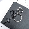 Heart & Cross Plastic Pendant Keychain PW-WG81A1B-01-5