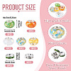 50Pcs 5 Colors Transparent Resin Rondelle European Beads RESI-TA0005-63A-4