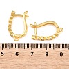 Brass Micro Pave Clear Cubic Zirconia Hoop Earrings Findings KK-K340-33G-2