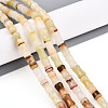 Natural Green Banded Calcite(Afghan Jade) Beads Strands G-T140-87-1