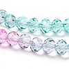 Transparent Painted Glass Beads Strands X1-DGLA-A034-T6mm-A10-4