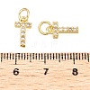 Brass Micro Pave Clear Cubic Zirconia Charms KK-ZX025-07T-3