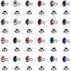 120 Sets 12 Colors Brass Rhinestone Rivets FIND-CY0001-60-7