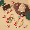 5Pcs Boot Baking Paint Glass Enamel  Beads LAMP-TADJ0001-08J-6