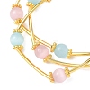 Cat Eye Round Beads Multi-strand Bracelets for Women BJEW-JB12338-01-3