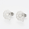 Non-Tarnish 304 Stainless Steel Stud Earring Findings STAS-S079-35B-1