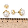 Round Brass Stud Earrings EJEW-H154-03G-5