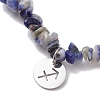 Natural Sodalite Stretch Bracelets BJEW-JB11147-09-3