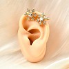 Brass Micro Pave Clear Cubic Zirconia Cuff Earrings EJEW-F370-25G-2