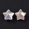 UV Plating Luminous Transparent Acrylic Beads OACR-C001-01-5