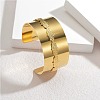 304 Stainless Steel Cuff Bangles BJEW-M082-05G-2