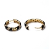 Brass Micro Pave Clear Cubic Zirconia Huggie Hoop Earrings EJEW-H121-22G-3