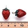 925 Sterling silver Enamel Fruit Pendants STER-T007-52-3