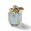 Natural Aquamarine Gift Box Charms G-P523-01G-03-1