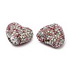 Sparkling Acrylic Heart Beads with Rhinestone Embellishment OACR-NH0001-02B-02-2