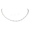 304 Stainless Steel Cross Rhombus Link Chain Necklaces NJEW-JN05651-3