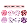 8 Style Pink & Purple Series Opaque Acrylic Beads MACR-YW0001-50-2