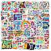 50Pcs Paper Self-Adhesive Picture Stickers AJEW-S036-08-1