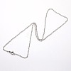 Trendy Unisex 304 Stainless Steel Cable Chain Necklaces NJEW-M057-B-01-2