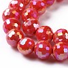Electroplate Glass Beads Strands GLAA-E036-14D-4