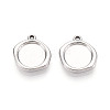 304 Stainless Steel Pendant Cabochon Settings STAS-T067-70B-P-1