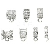 7Pcs 7 Styles Brass Micro Pave Cubic Zirconia Tube Bails KK-CJ0004-47P-1