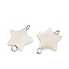 Natural Shell Star Connector Charms STAS-D378-26P-2
