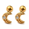 Ion Plating(IP) 304 Stainless Steel with Rhinestone Stud Earrings EJEW-Z034-19G-1