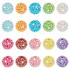 20Pcs 10 Colors AB Color Plated Acrylic Rhinestone Beads OACR-PH0004-01-2