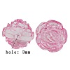 Pink Transparent Acrylic Rose Beads X-PL305Y-4-1