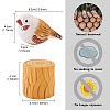 Wooden Birds and Tree Stump Ornaments JX728A-2