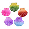 Spray Painted Natural Scallop Shell Big Pendants SSHEL-T017-14M-1