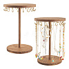 Round Wood Jewelry Necklace Display Organizer Hanging Tower Rack NDIS-TAC0001-01A-2