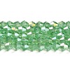 Transparent Electroplate Glass Beads Strands GLAA-F029-4mm-A24-1